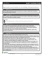 Preview for 3 page of Therma-Stor Quest 185 Cool Installation, Operation And Maintanance Manual