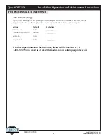 Preview for 21 page of Therma-Stor Quest DRY 150 Installation, Operation And Maintenance Instructions