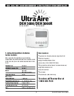 Preview for 9 page of Therma-Stor Ultra-Aire DEH 3000 Installer'S & Owner'S Manual