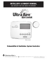 Preview for 1 page of Therma-Stor Ultra-Aire DEH 3000R Installer'S & Owner'S Manual