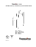 Therma-tek TF25 Owner'S Manual And Installation Instructions предпросмотр