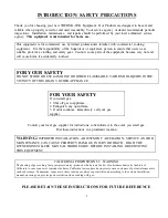 Preview for 2 page of Therma-tek TMD36-6-1 Restaurant Series Onwers Manual And Installation Instructions