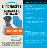 ThermaCell Backpacker User Manual preview