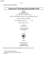 Preview for 1 page of ThermaCell Zone Mosquito Repellent VI-B Manual