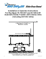 Preview for 1 page of Thermaco Big Dipper W-1250-AST Installation & Operation Instructions