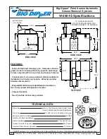 Thermaco Big Dipper W-250-IS Technical Data предпросмотр