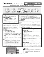 Thermador An American Icon POD301 Quick Reference Manual предпросмотр