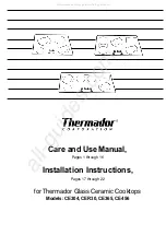 Preview for 1 page of Thermador CE304 Care And Use Manual