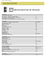 Thermador CM302 Specifications preview