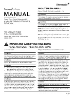 Thermador DCT3016W Installation Manual preview