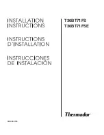 Thermador FREEDOM T36BT71FSE Installation Instructions Manual preview