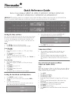 Thermador MED271JS Quick Reference Manual предпросмотр