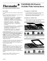 Preview for 1 page of Thermador PAGRIDDLEN Instructions Manual