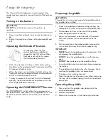 Preview for 10 page of Thermador PCG305W Use And Care Manual