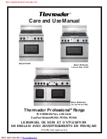 Preview for 1 page of Thermador PDR304 Care And Use Manual