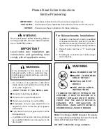 Preview for 2 page of Thermador Professional PRO-GRAND PD304 Installation Instructions Manual