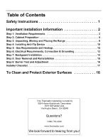 Preview for 2 page of Thermador Professional PRO-HARMONY PRG36 Installation Manual