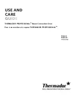 Preview for 2 page of Thermador PROFESSIONAL PSO301M Care Manual