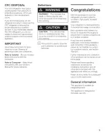 Preview for 5 page of Thermador T241R Series Use & Care Manual