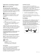 Preview for 5 page of Thermador T24UW800LP Use And Care Manual