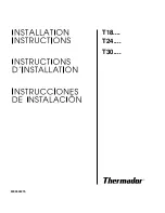 Preview for 1 page of Thermador T30 Series Installation Instructions Manual