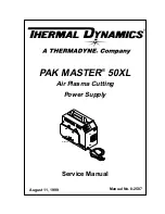 Preview for 1 page of Thermadyne Thermal Dynamics PAK MASTER 50XL Service Manual