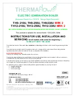 Thermaflow TH12-210U MRK 2 Instructions For Use Installation And Servicing предпросмотр