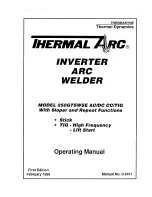 Preview for 1 page of Thermal Arc 250GTSWSE Operating Manual