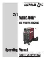 Preview for 1 page of Thermal Arc 251 FABRICATOR Operating Manual