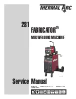 Preview for 1 page of Thermal Arc 281 FABRICATOR Service Manual