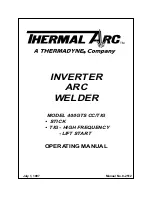 Preview for 1 page of Thermal Arc 400GTS CC/TIG Operating Manual