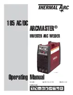 Thermal Arc ARCMASTER 185 AC/DC Operating Manual preview