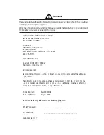 Предварительный просмотр 3 страницы Thermal Arc ARCMASTER 200 TS Service Manual