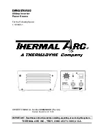 Предварительный просмотр 1 страницы Thermal Arc Dragster 80 Owner'S Manual