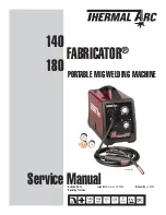 Preview for 1 page of Thermal Arc Fabricator 140 Service Manual