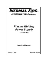 Предварительный просмотр 1 страницы Thermal Arc ULTIMA 150 Service Manual