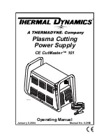 Thermal Dynamics 101 CUTMASTER Operating Manual предпросмотр