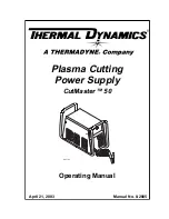 Preview for 1 page of Thermal Dynamics CE CutMaster 50 Operating Manual