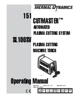 Thermal Dynamics CUTMASTER 151 Operating Manual предпросмотр