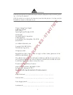 Preview for 3 page of Thermal Dynamics CUTMASTER A-09207 Operating Manual