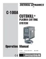 Thermal Dynamics CUTSKILL C-100A Operation Manual предпросмотр