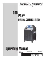 Thermal Dynamics PAK 200 Operating Manual preview