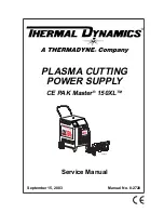 Thermal Dynamics PAK Master 150XL Service Manual preview