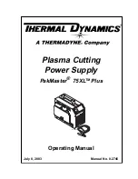 Preview for 1 page of Thermal Dynamics PakMaster 75XL Plus Operating Manual