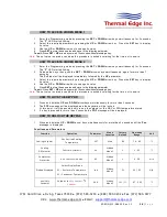 Предварительный просмотр 14 страницы Thermal Edge CS011 Series User'S & Technical Manual