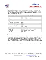 Preview for 17 page of Thermal Edge NE010 Series User'S & Technical Manual