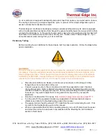 Preview for 6 page of Thermal Edge TM061 Series User'S & Technical Manual