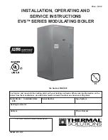 Preview for 1 page of Thermal Solutions EVS SERIES Installation, Operating And Service Instructions