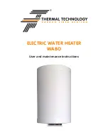 Предварительный просмотр 1 страницы Thermal Technology WABO NTA 100L User And Maintenance Instructions