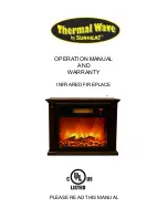 Предварительный просмотр 1 страницы Thermal Wave INFRARED FIREPLACE Operation Manual And Warranty